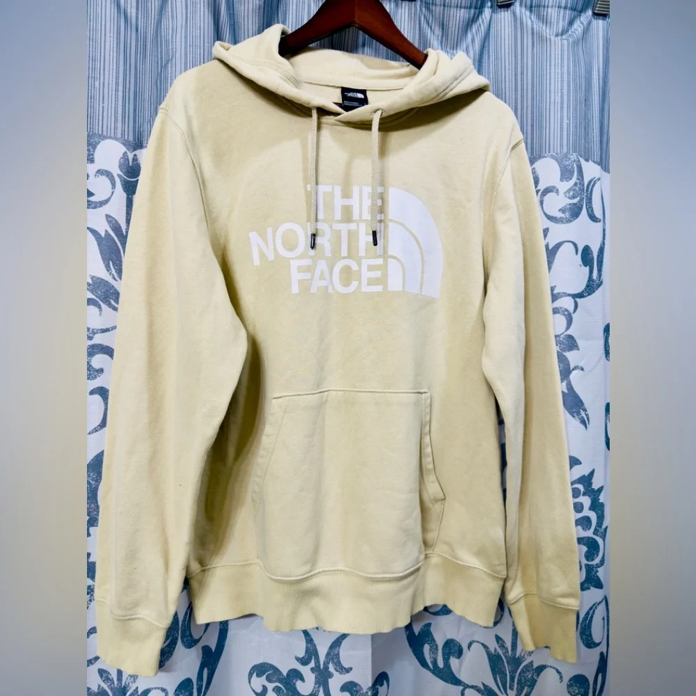 THE NORTH FACE Men's Drew Peak Beige Pullover Hooded Sweatshirt‎ Sz XL EUC
